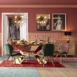 KARE Design Tables À Manger|Table Gloria Gold 200X100Cm