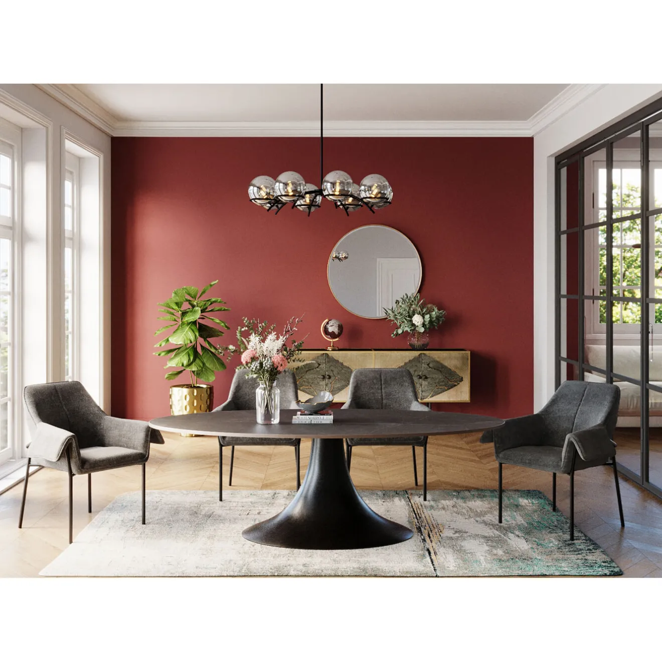 KARE Design Tables À Manger|Table Grande Possibilita Noir 220X120Cm