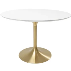 KARE Design Tables À Manger|Table Invitation Blanc-Laiton O120Cm