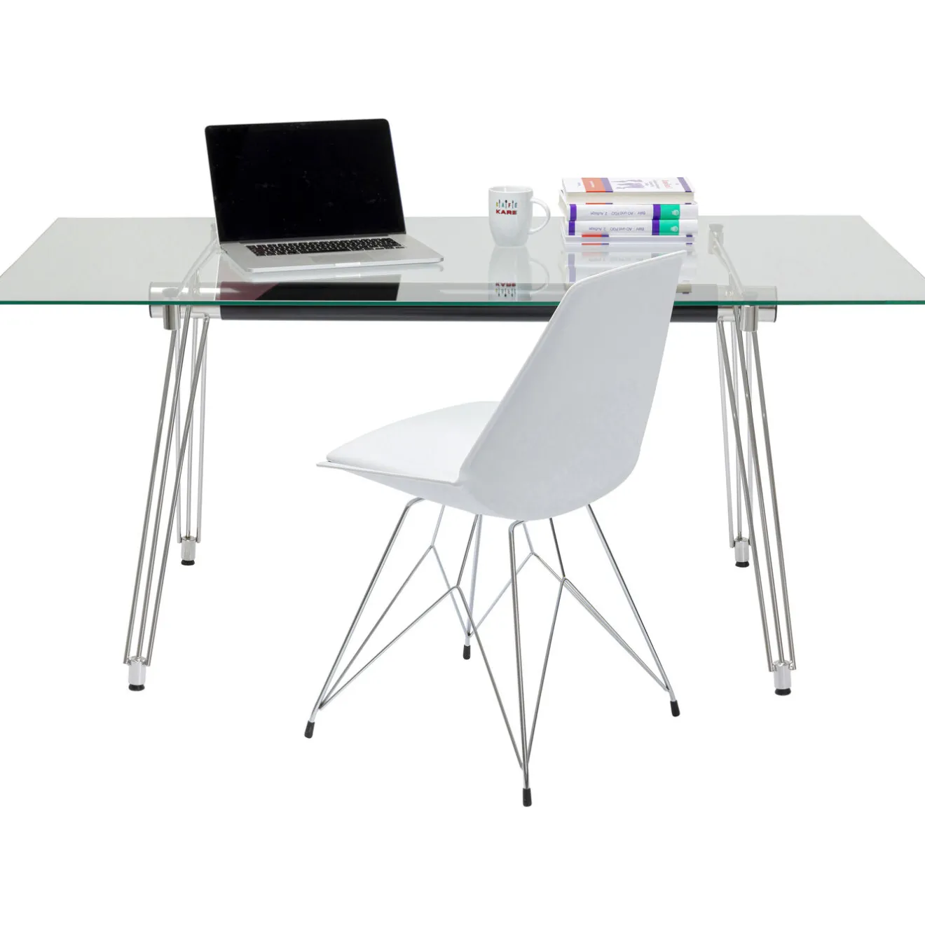 KARE Design Bureaux|Table Officia Verre Trempe 160X80