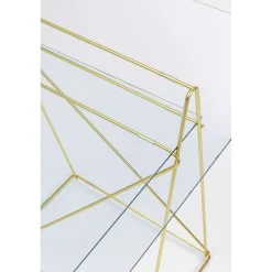 KARE Design Bureaux|Table Polar Laiton-Verre Trempe 8Mm