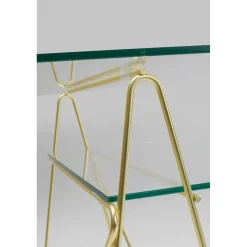 KARE Design Bureaux|Table Polar Laiton-Verre Trempe 8Mm