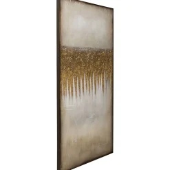 KARE Design Tableaux Sur Toile|Tableau Acrylique Abstract Fields 100X200Cm