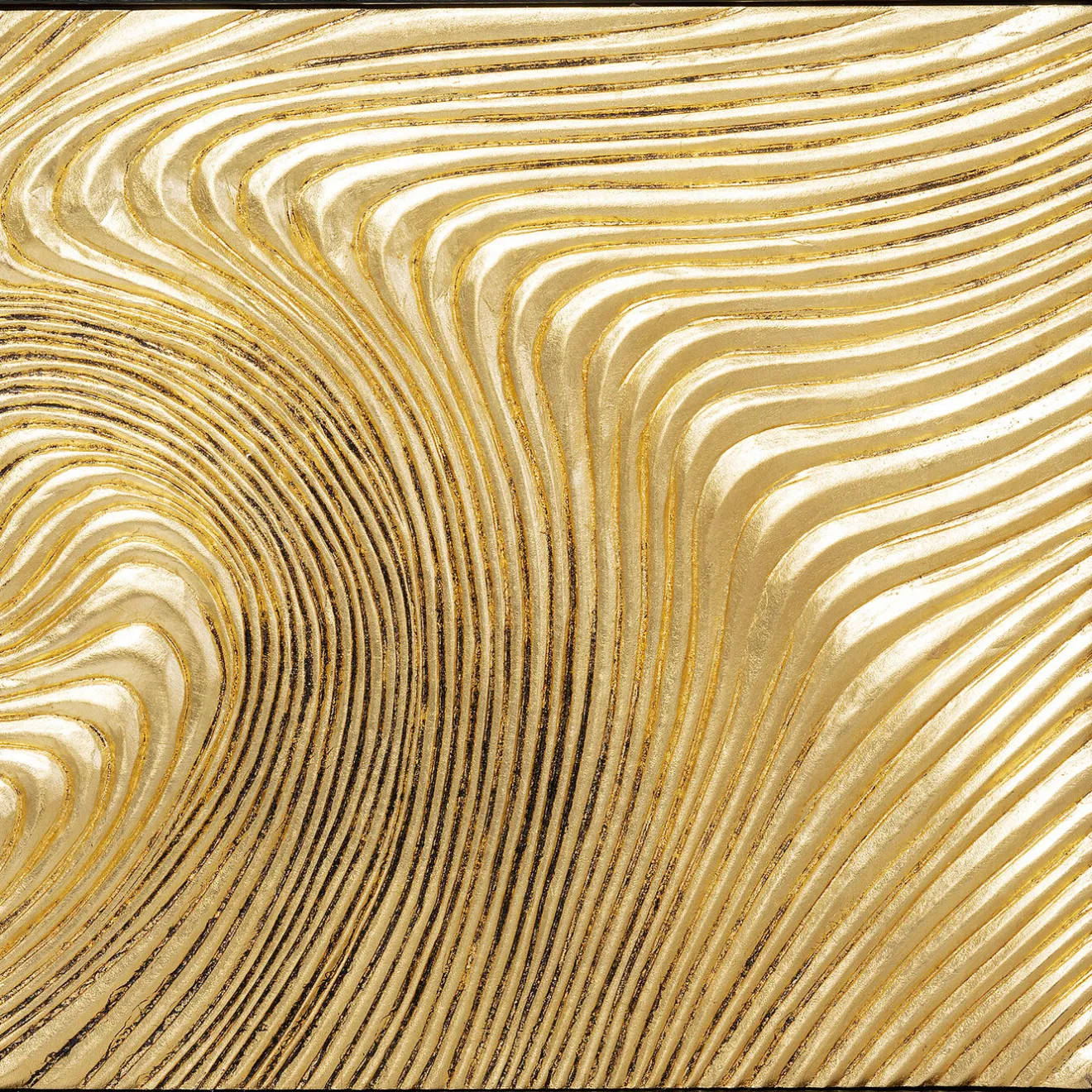 KARE Design Tableaux D'Objets|Tableau Décoratif Wave Dore (2/Set)