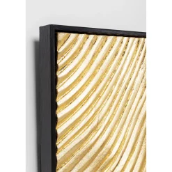 KARE Design Tableaux D'Objets|Tableau Décoratif Wave Dore (2/Set)