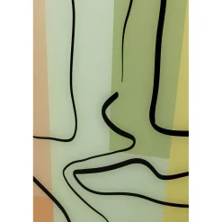KARE Design Tableaux En Verre|Tableau En Verre Art Face Pastell 100X100Cm