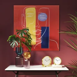 KARE Design Tableaux En Verre|Tableau En Verre Art Face Rouge 100X100Cm