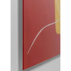 KARE Design Tableaux En Verre|Tableau En Verre Art Face Rouge 100X100Cm
