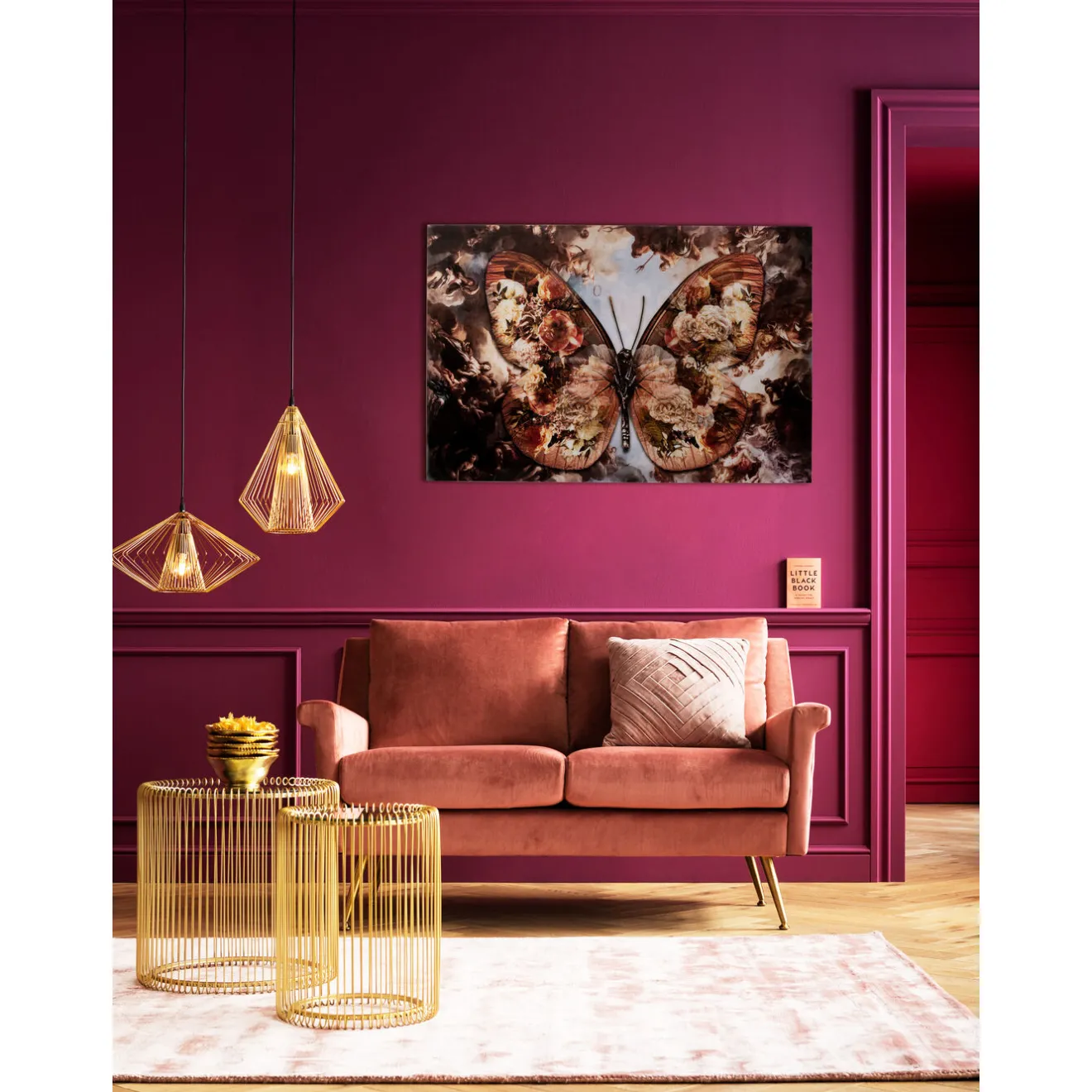 KARE Design Tableaux En Verre|Tableau En Verre Butterfly 150X100Cm