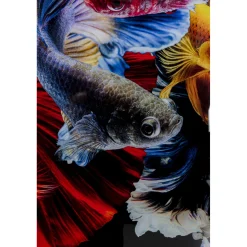 KARE Design Tableaux En Verre|Tableau En Verre Colorful Swarm Fish 120X120Cm