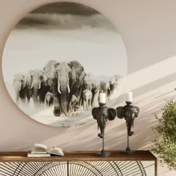 KARE Design Tableaux En Verre|Tableau En Verre Elephant Walk O120Cm