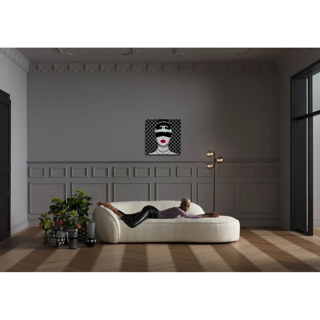 KARE Design Tableaux En Verre|Tableau En Verre Fashion Haircut 80X80Cm