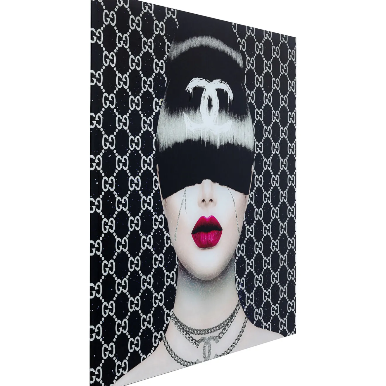 KARE Design Tableaux En Verre|Tableau En Verre Fashion Haircut 80X80Cm