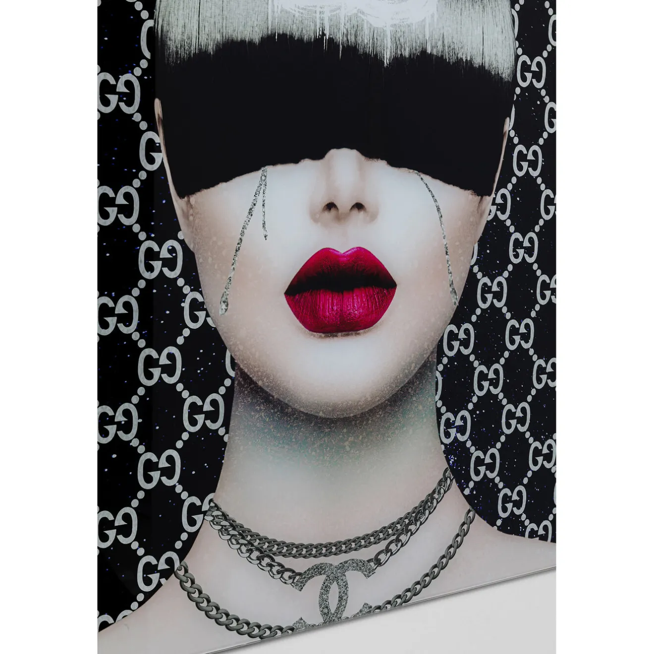 KARE Design Tableaux En Verre|Tableau En Verre Fashion Haircut 80X80Cm