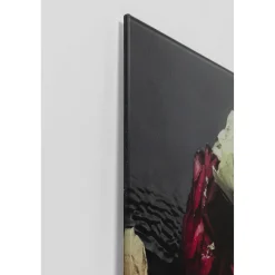 KARE Design Tableaux En Verre|Tableau En Verre Flower Art Lady 80X80Cm