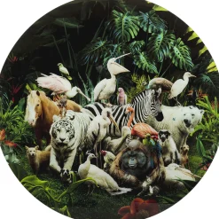 KARE Design Tableaux En Verre|Tableau En Verre Jungle Animals O120Cm