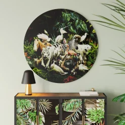 KARE Design Tableaux En Verre|Tableau En Verre Jungle Animals O120Cm
