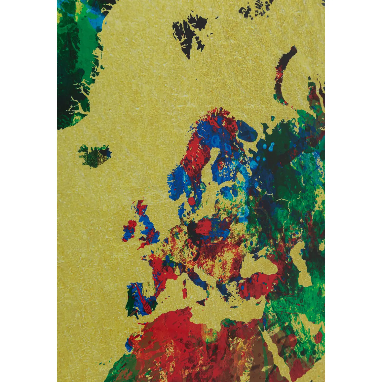 KARE Design Tableaux En Verre|Tableau En Verre Metallic Colourful Map 150X100Cm