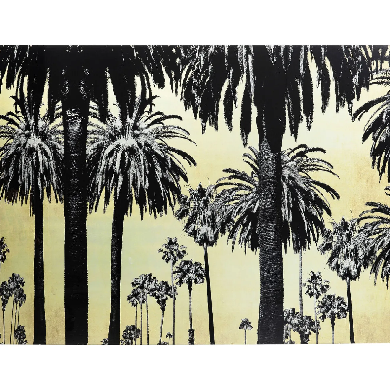 KARE Design Tableaux En Verre|Tableau En Verre Metallic Palms 180X120Cm