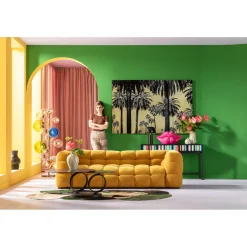 KARE Design Tableaux En Verre|Tableau En Verre Metallic Palms 180X120Cm