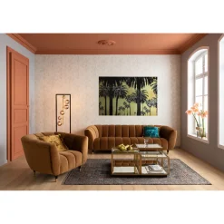 KARE Design Tableaux En Verre|Tableau En Verre Metallic Palms 180X120Cm