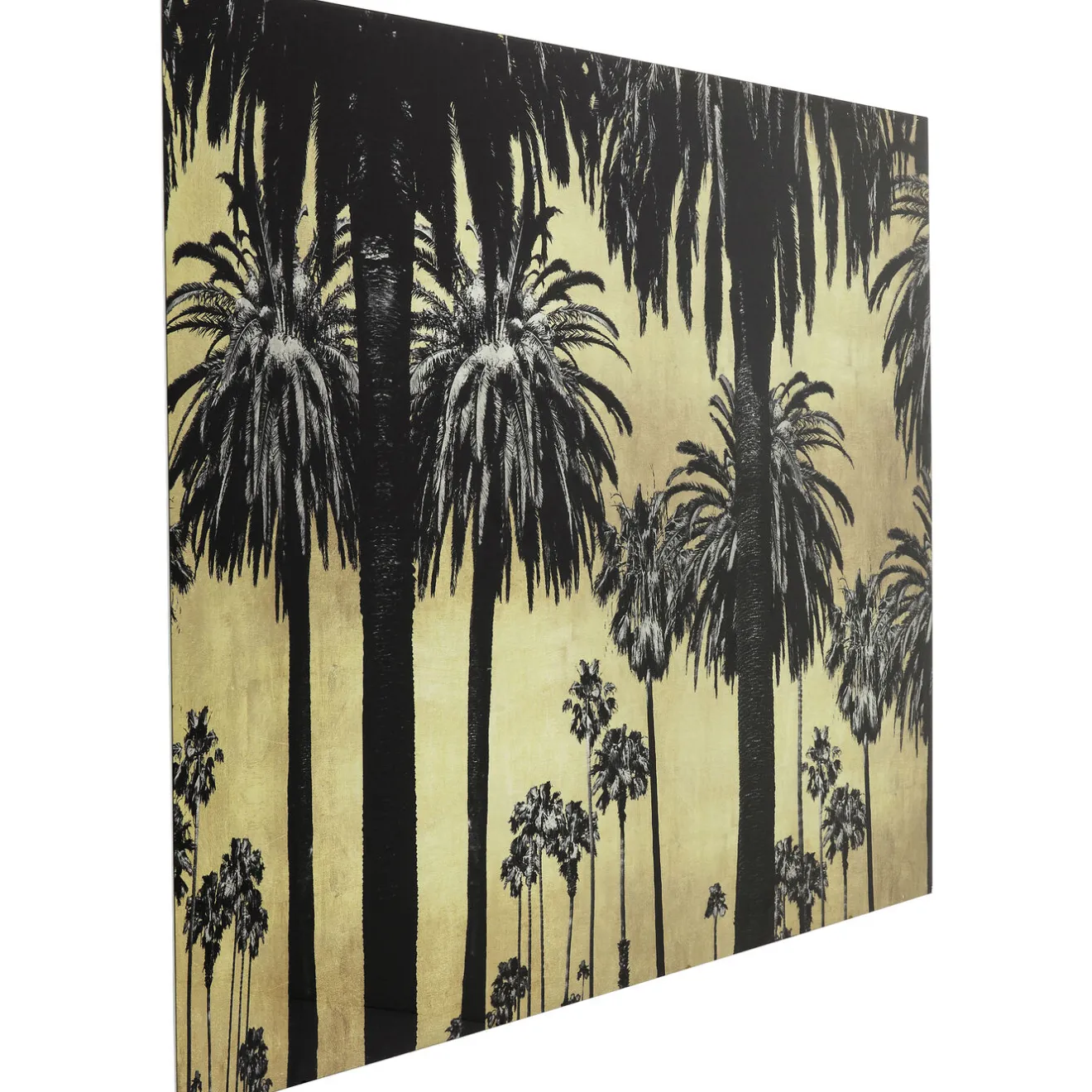 KARE Design Tableaux En Verre|Tableau En Verre Metallic Palms 180X120Cm