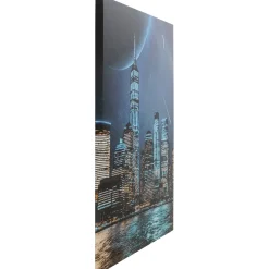 KARE Design Tableaux En Verre|Tableau En Verre Night Skyline 90X120Cm