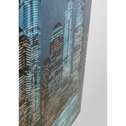 KARE Design Tableaux En Verre|Tableau En Verre Night Skyline 90X120Cm