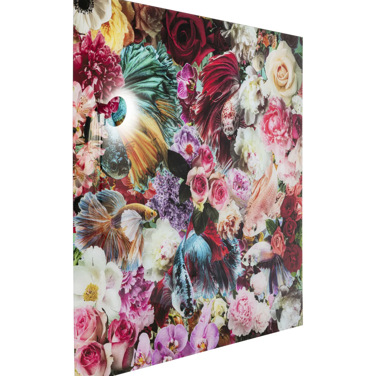 KARE Design Tableaux En Verre|Tableau En Verre Rose Paradise 3D 120X120Cm
