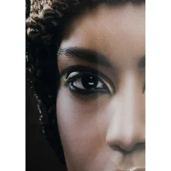 KARE Design Tableaux En Verre|Tableau En Verre Royal Headdress Face 100X150Cm
