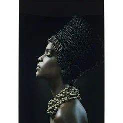KARE Design Tableaux En Verre|Tableau En Verre Royal Headdress Profile 100X150Cm