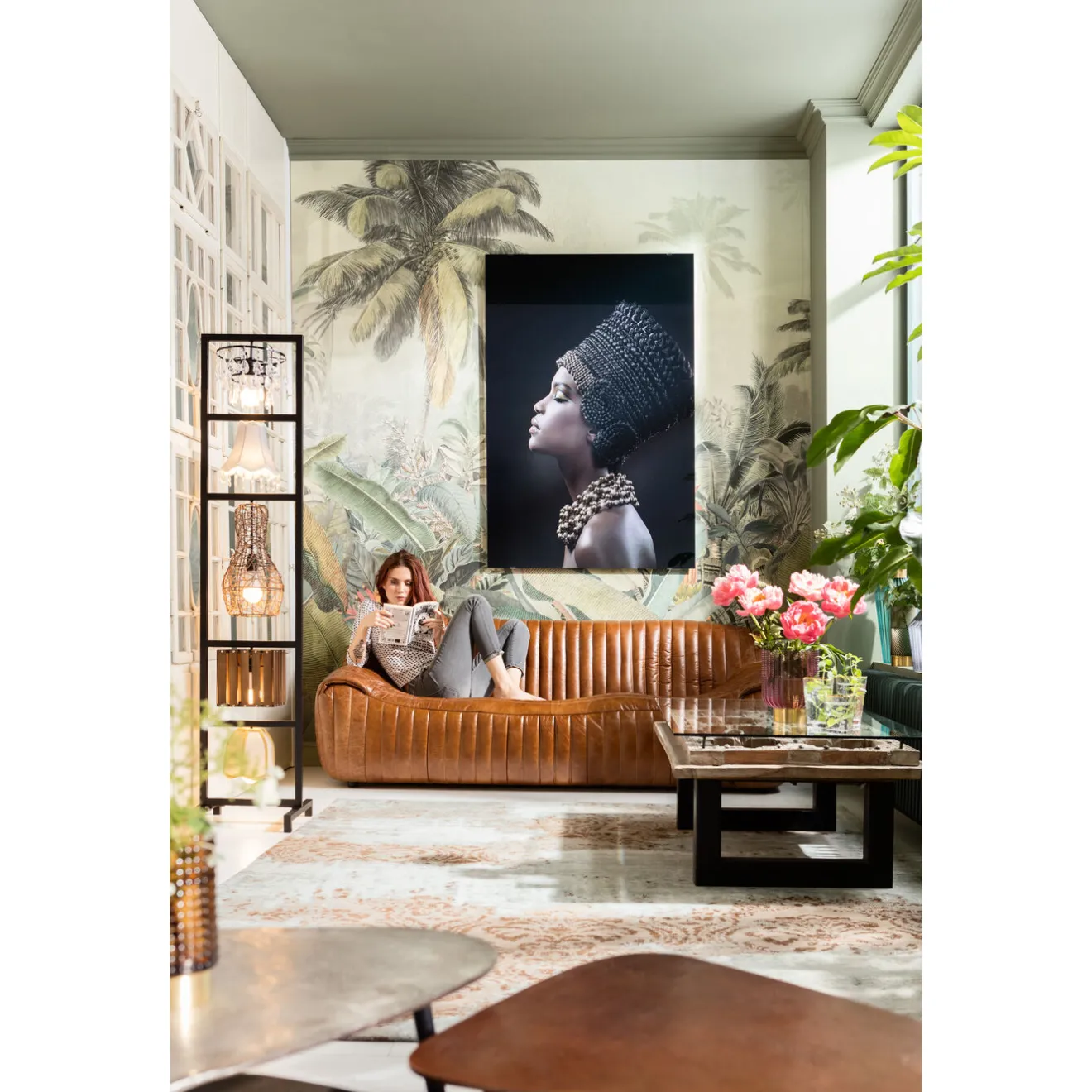 KARE Design Tableaux En Verre|Tableau En Verre Royal Headdress Profile 100X150Cm