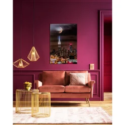 KARE Design Tableaux En Verre|Tableau En Verre Skyline Moon 80X120Cm