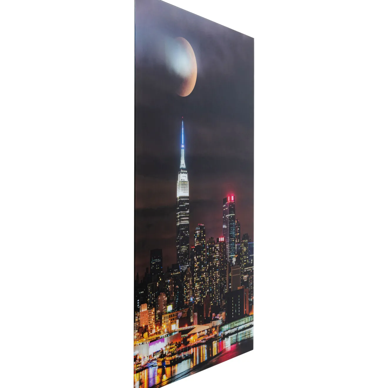 KARE Design Tableaux En Verre|Tableau En Verre Skyline Moon 80X120Cm