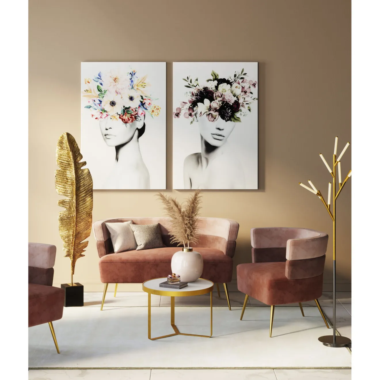 KARE Design Tableaux En Verre|Tableau En Verre Spring Hair 80X120Cm