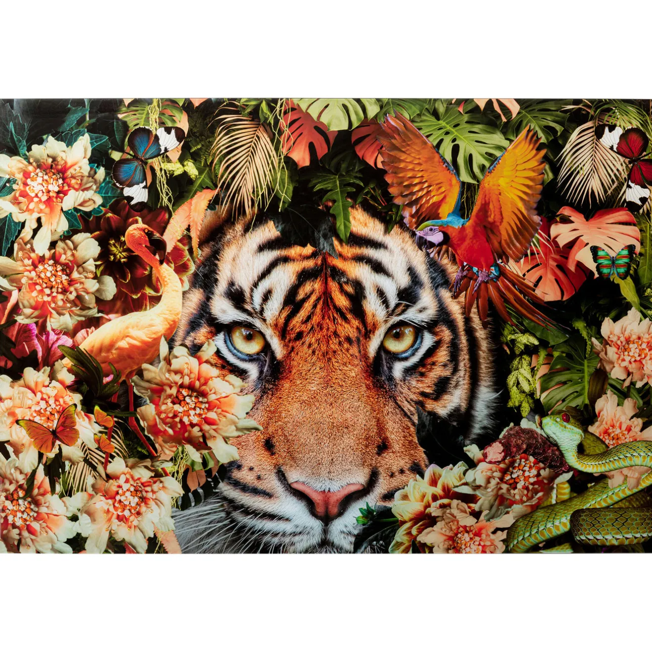 KARE Design Tableaux En Verre|Tableau En Verre Tiger On Hunt 150X100Cm
