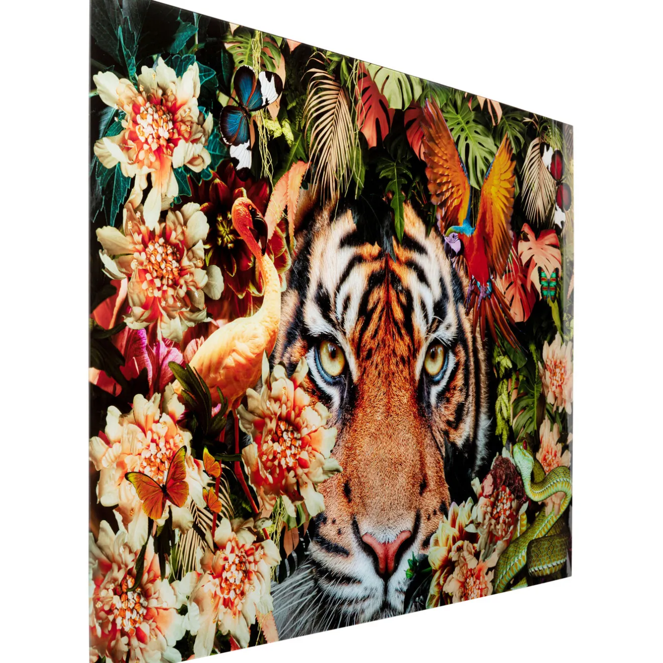 KARE Design Tableaux En Verre|Tableau En Verre Tiger On Hunt 150X100Cm
