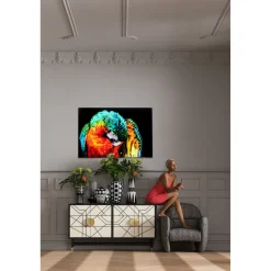 KARE Design Tableaux En Verre|Tableau En Verre Tropical Parrot 120X80Cm