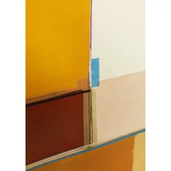 KARE Design Tableaux Encadres|Tableau Encadre Abstract Shapes Jaune 113X113Cm