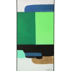 KARE Design Tableaux Encadres|Tableau Encadre Abstract Shapes Vert 73X143Cm
