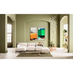 KARE Design Tableaux Encadres|Tableau Encadre Abstract Shapes Vert 73X143Cm