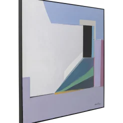 KARE Design Tableaux Encadres|Tableau Encadre Abstract Shapes Violet 113X113Cm