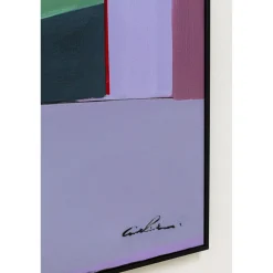 KARE Design Tableaux Encadres|Tableau Encadre Abstract Shapes Violet 113X113Cm