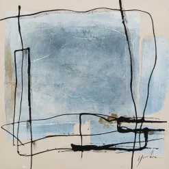 KARE Design Tableaux Encadres|Tableau Encadre Dust Bleu 100X100Cm