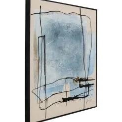 KARE Design Tableaux Encadres|Tableau Encadre Dust Bleu 100X100Cm