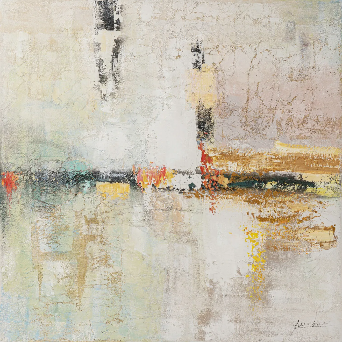 KARE Design Tableaux Encadres|Tableau Encadre Dust Dore 120X120Cm