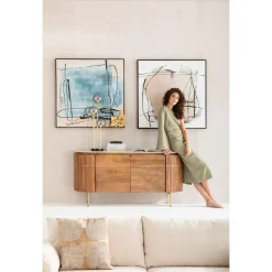 KARE Design Tableaux Encadres|Tableau Encadre Dust Gris 100X100Cm