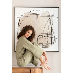 KARE Design Tableaux Encadres|Tableau Encadre Dust Gris 100X100Cm