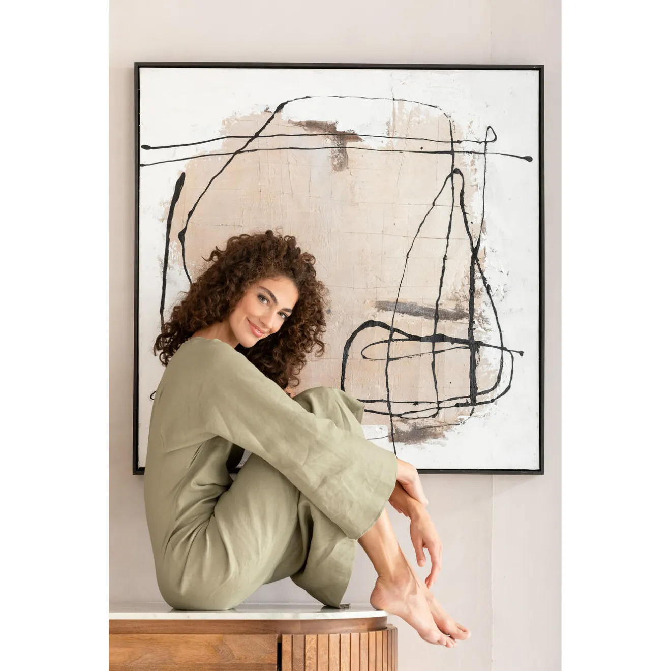 KARE Design Tableaux Encadres|Tableau Encadre Dust Gris 100X100Cm