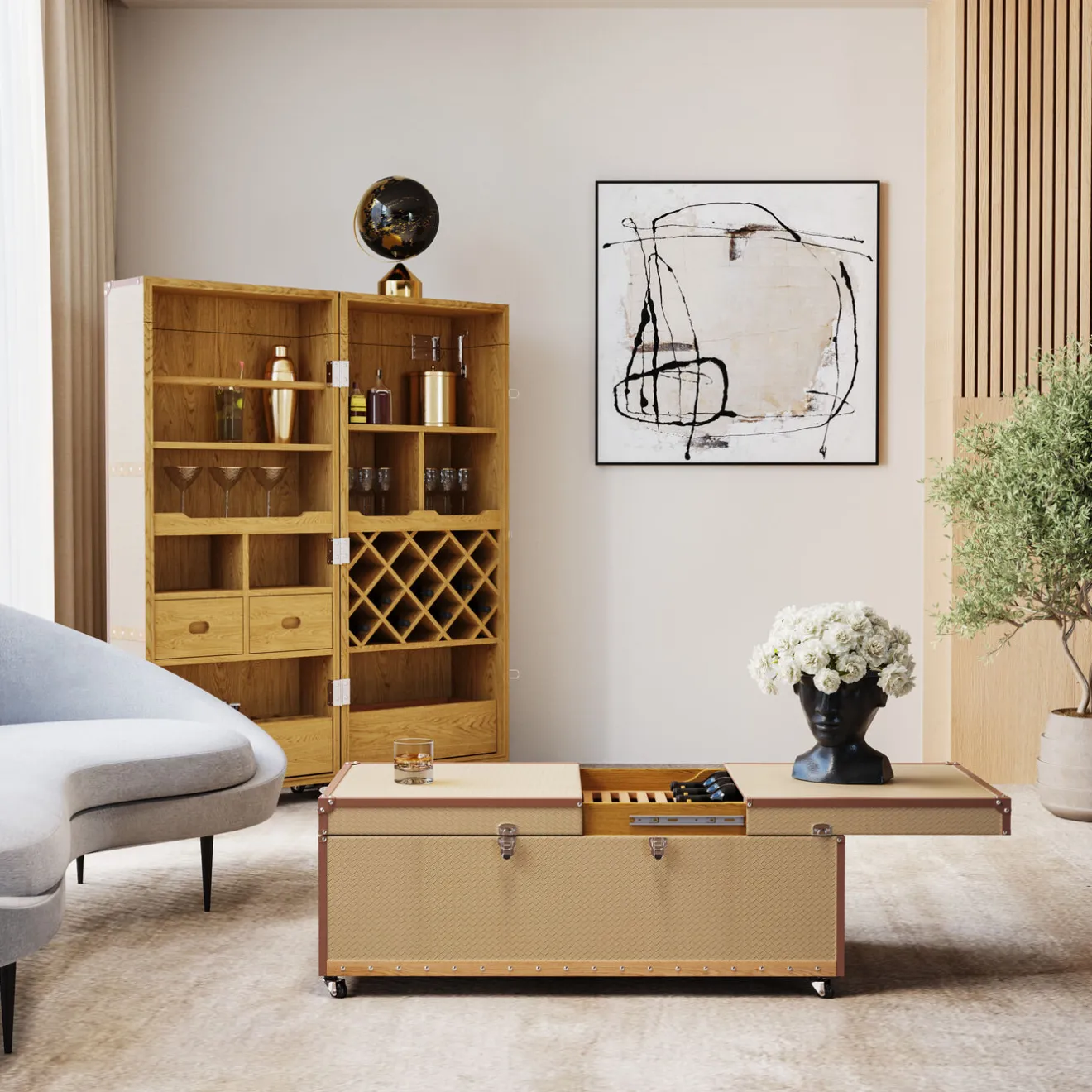 KARE Design Tableaux Encadres|Tableau Encadre Dust Gris 100X100Cm